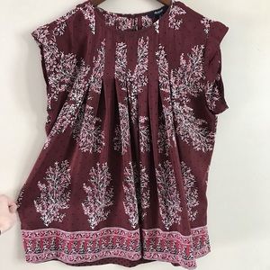Madewell Floral Silk Top